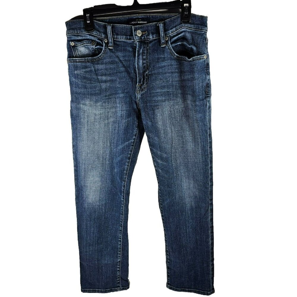 Lucky Brand 221 Straight Leg Stretch Jeans Men's Size 30x28" Medium Blue Wash - Picture 1 of 10